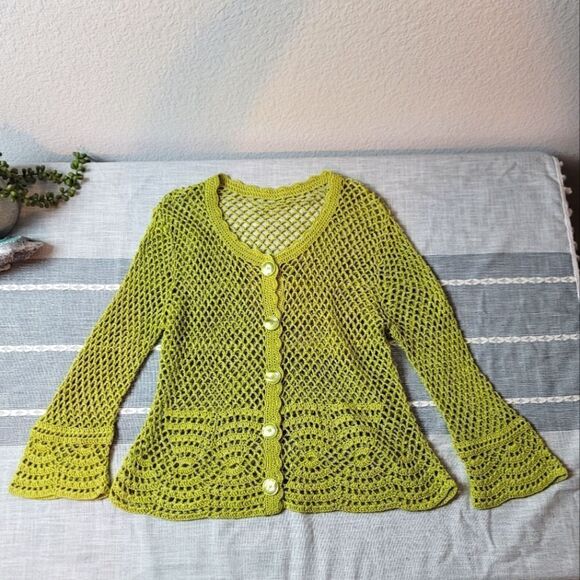 UNBRANDED Vintage Crochet Knit Top - Picture 1 of 8